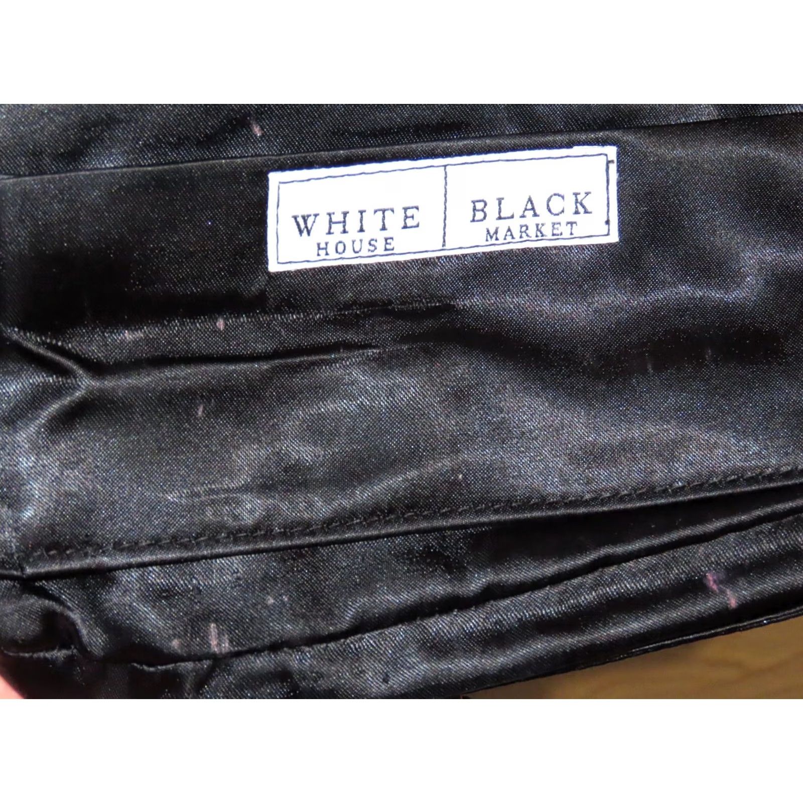White House Black Market READ White House Black Market Clutch Purse Crossbody Cord Rhinestone Clasp Black Small Women Lampshade? Size ONE SIZE - 5 Thumbnail