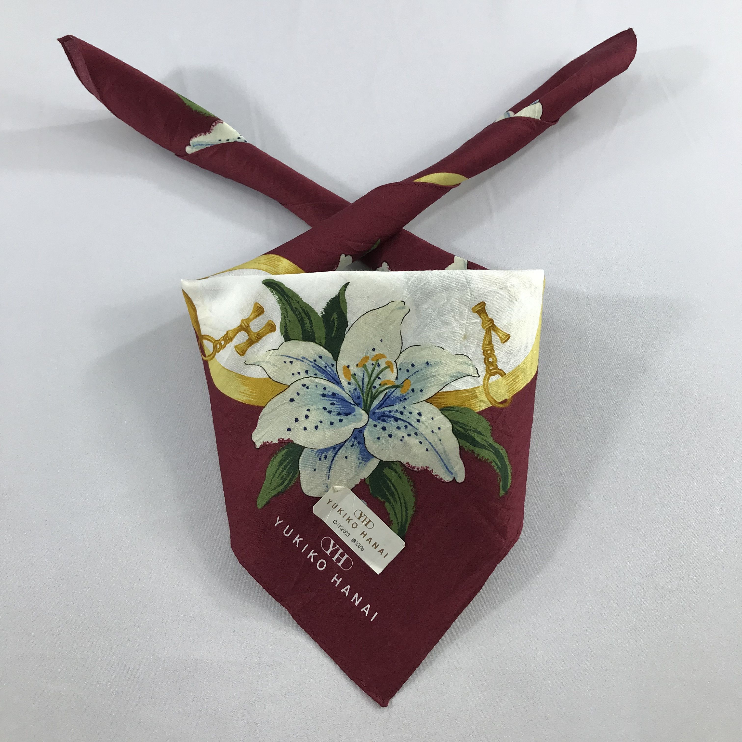 Japanese Brand Yukiko Hanai Bandana / Handkerchief / Neckerchief - S2349 Size ONE SIZE - 3 Thumbnail