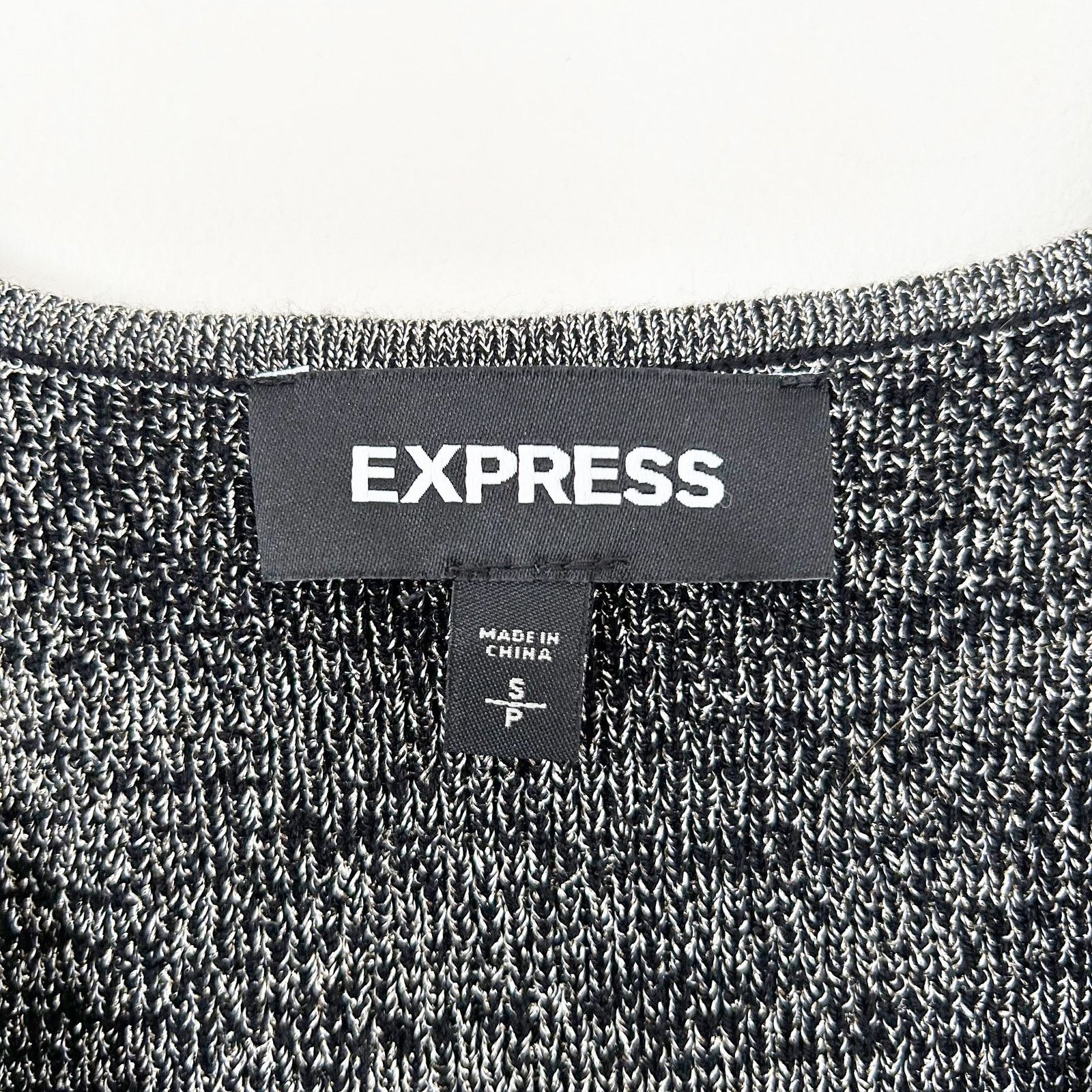 Express Express Gray Silver Sparkly V Neck Bodysuit Sz S Size S / US 4 / IT 40 - 2 Thumbnail