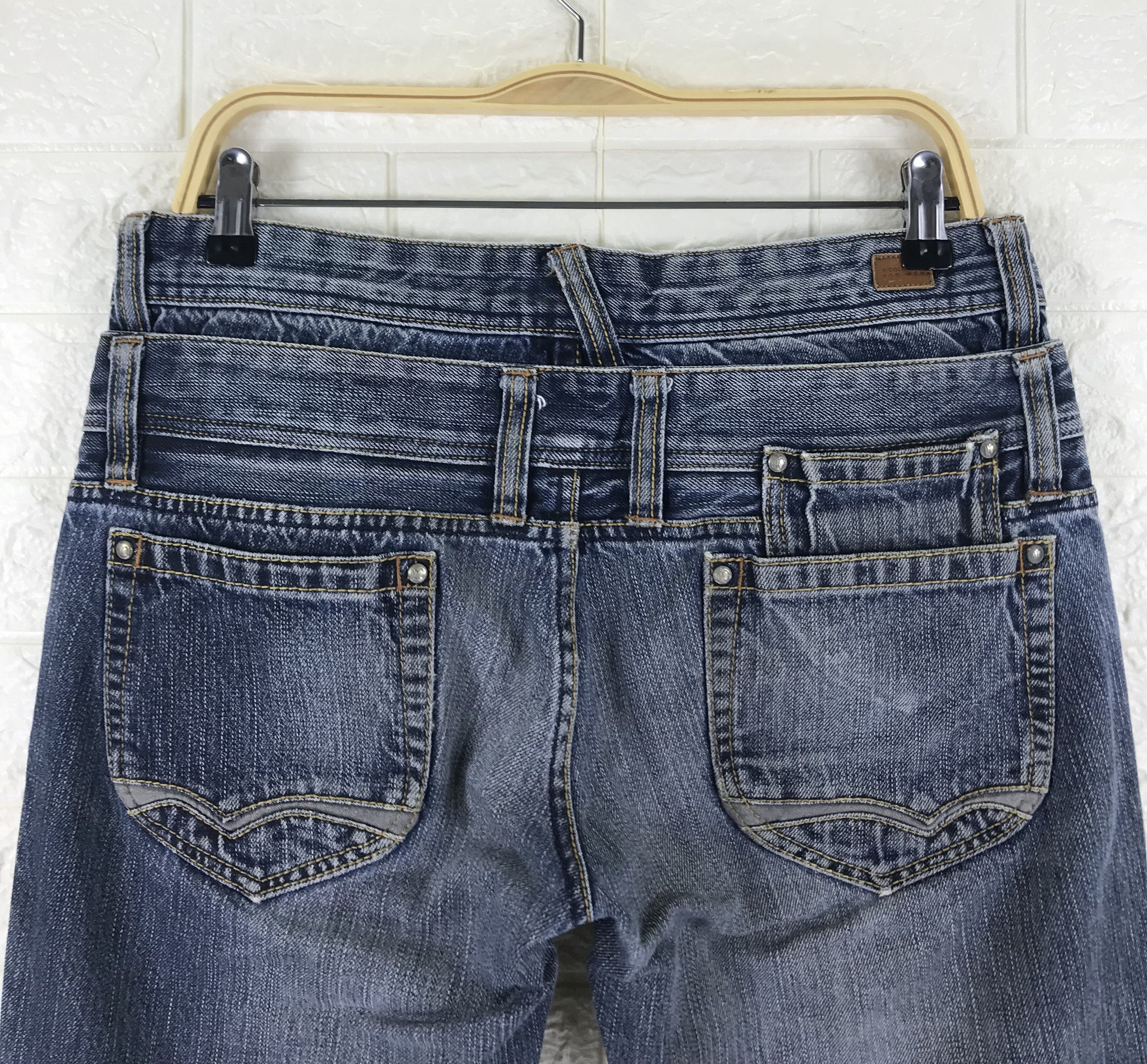 Nicole Club Nicole Club Double Waist Blue Washed Flare Jeans Size US 31 - 6 Thumbnail