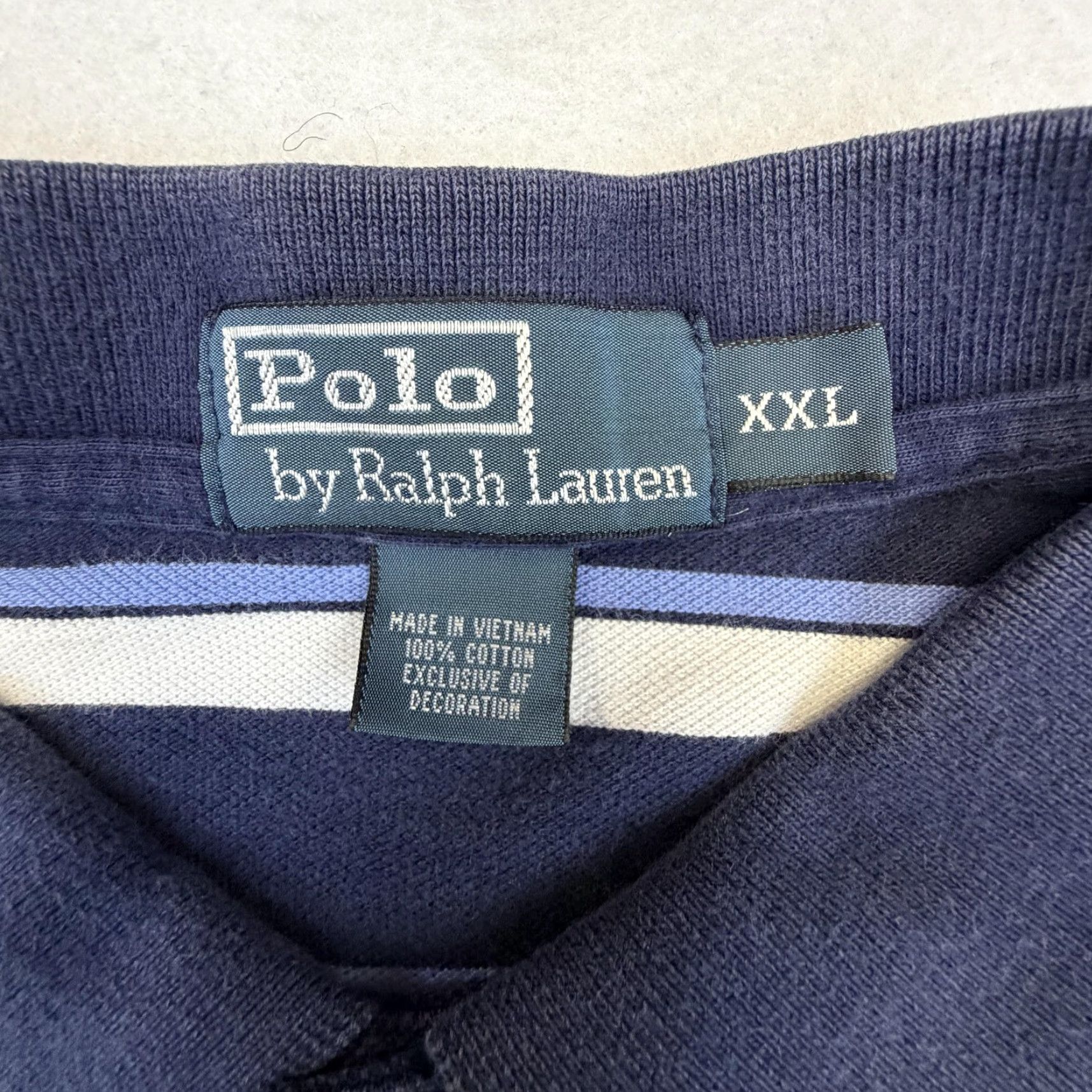 Polo Ralph Lauren Polo Ralph Lauren Polo Shirt Mens 2XL Blue White Striped Classic Cotton Casual Polo Shirt Mens Blue White Striped 2XL Size US XXL / EU 58 / 5 - 4 Thumbnail