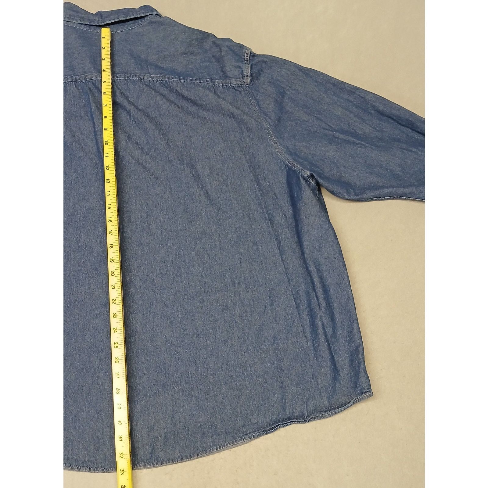 Port & Company Port & Company (5XL) Men's Slim Fit Dark Denim Jean Shirt Size US XXL / EU 58 / 5 - 7 Thumbnail