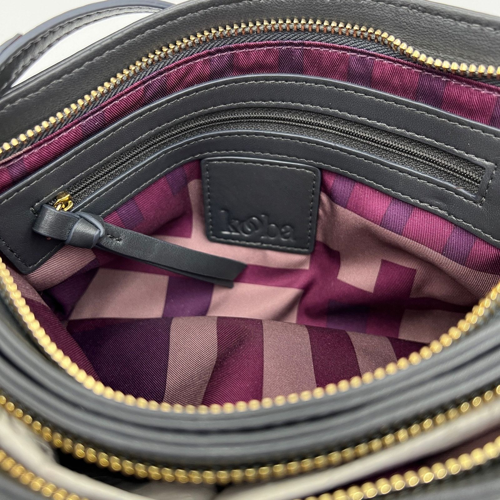 Other Kooba Leather Crossbody Suede Stripes Gray Leather Bag Size ONE SIZE - 8 Thumbnail
