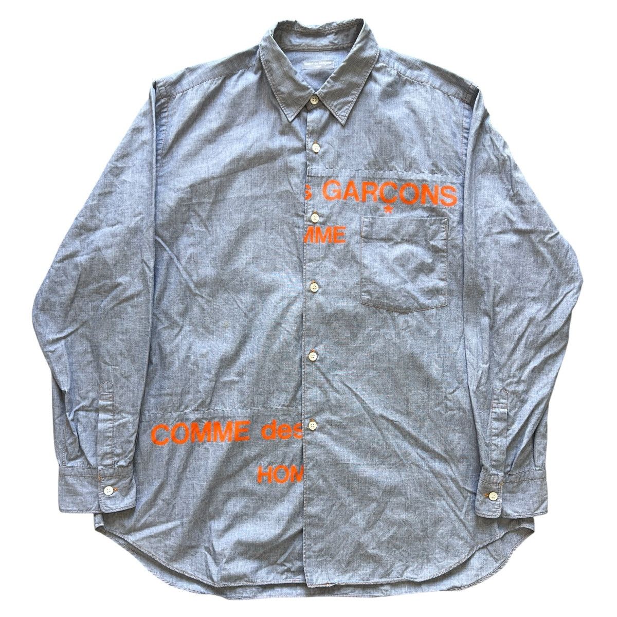 Comme des Garcons COMME des GARCONS HOMME 2002SS Split Logo Button Down Shirt Size US M / EU 48-50 / 2 - 1 Thumbnail