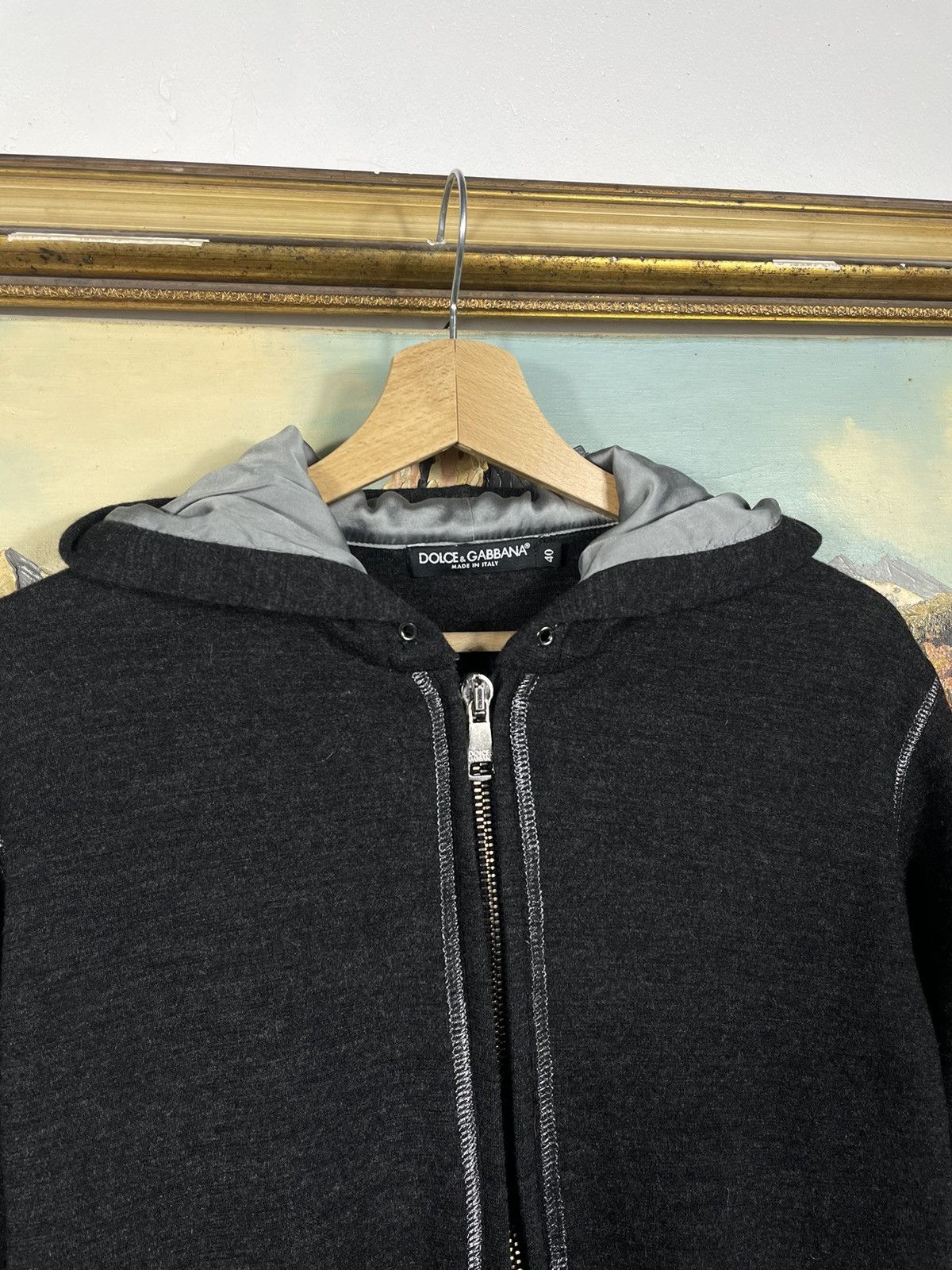 Dolce & Gabbana × Vintage Dolce&Gabbana Hoodie Mohair Silk Blend Old Money Designer Size US S / EU 44-46 / 1 - 4 Thumbnail