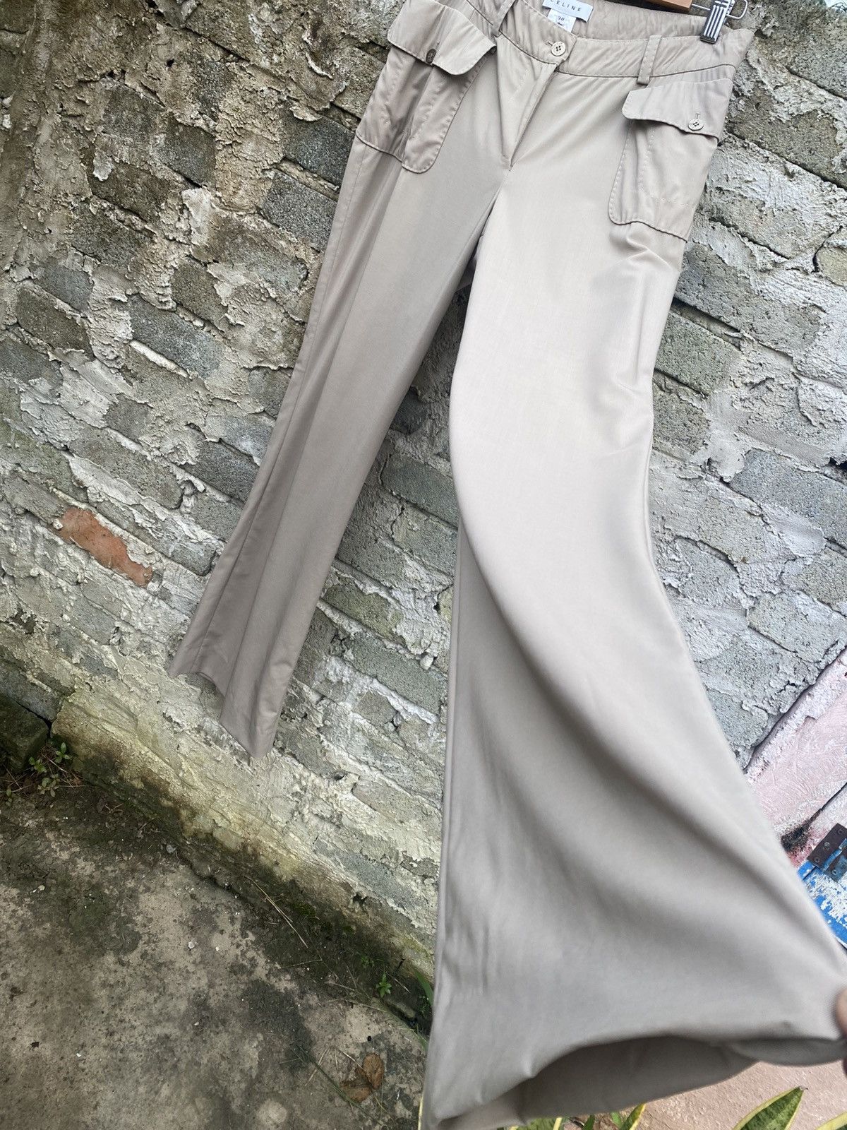 Celine Celine Virgin Wool Khaki Cargo Flare Size 28" / US 6 / IT 42 - 4 Thumbnail