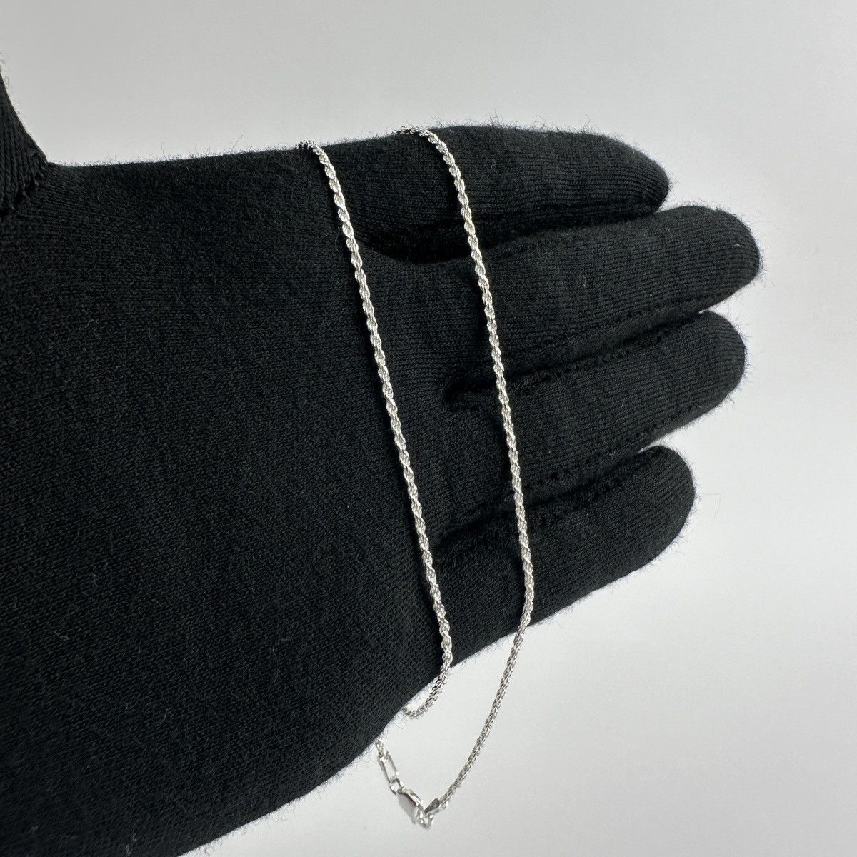 Jewelry Silver Chain Solid .925 Silver Rope Chain 1.5mm 20 Inches Size ONE SIZE - 4 Thumbnail