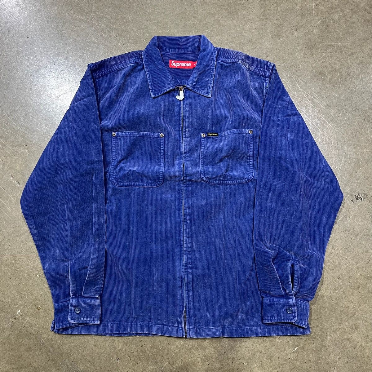 Supreme Washed Corduroy Zip Up Shirt