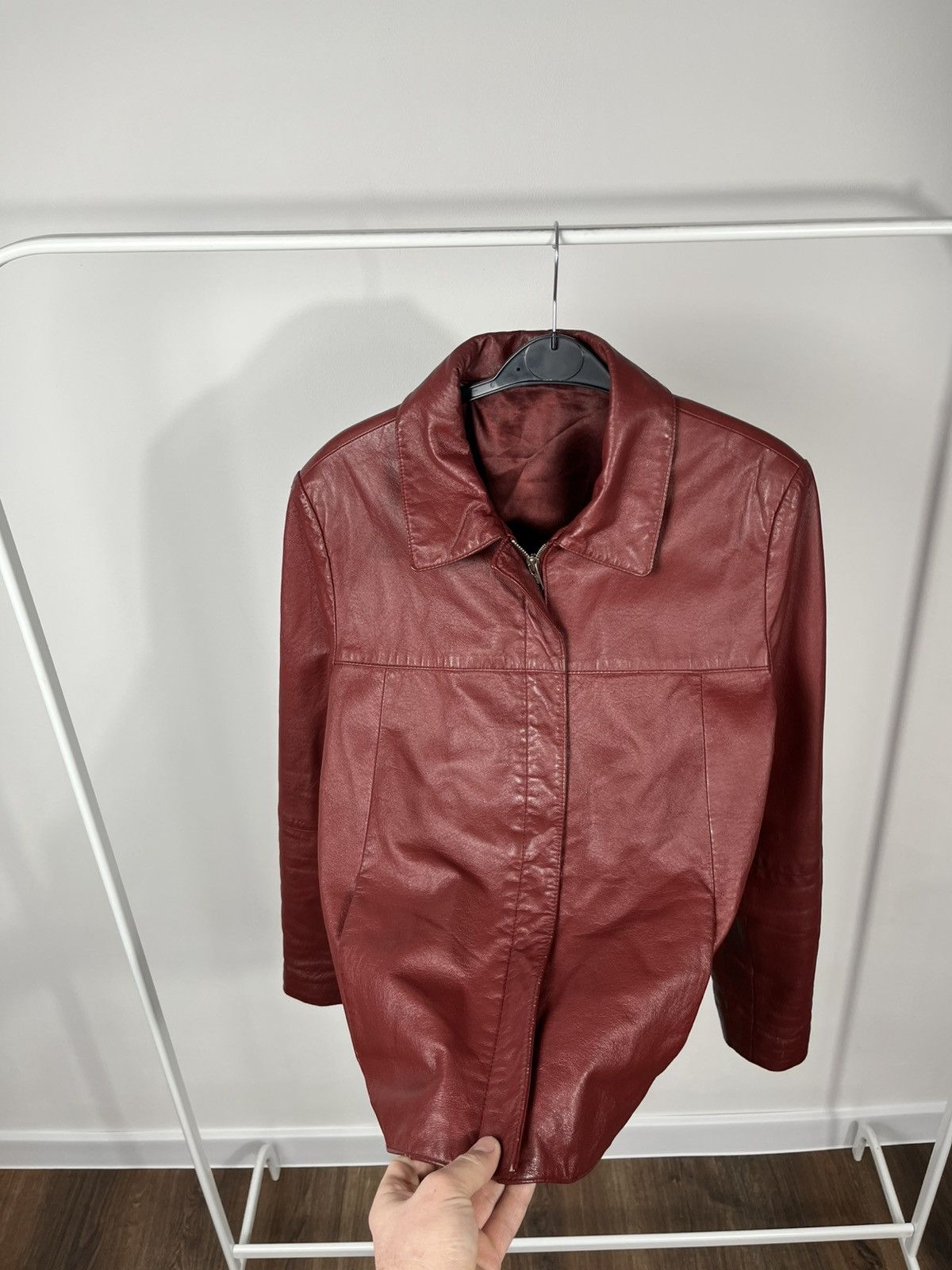 Leather Vintage Red Leather Jacket Womens Size 40 Zip Front Size S / US 4 / IT 40 - 9 Thumbnail