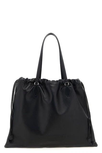 Jimmy Choo JIMMY CHOO Black Leather Drawstring Tote New Auth Size ONE SIZE - 1 Thumbnail