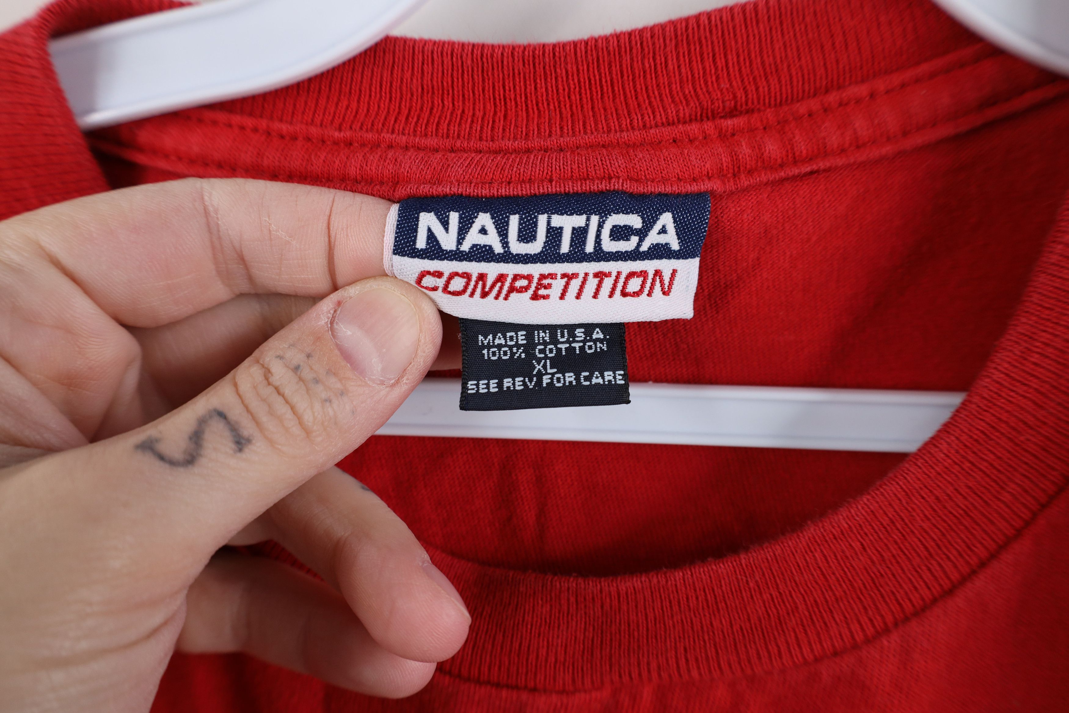 Nautica × Vintage Vintage 90s Nautica Competition Short Sleeve T-Shirt USA Size US XL / EU 56 / 4 - 8 Thumbnail
