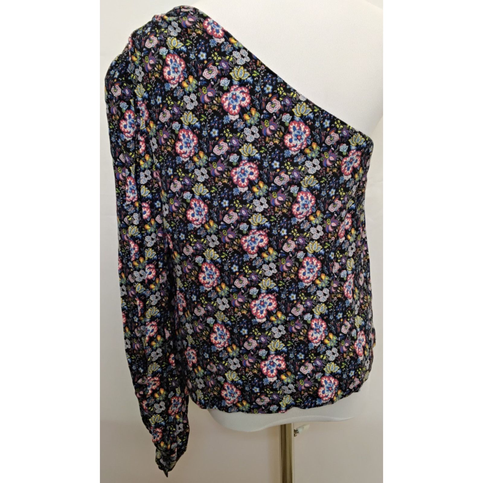 Frame FRAME One Shoulder Top Women's Medium Floral Print Size M / US 6-8 / IT 42-44 - 3 Thumbnail