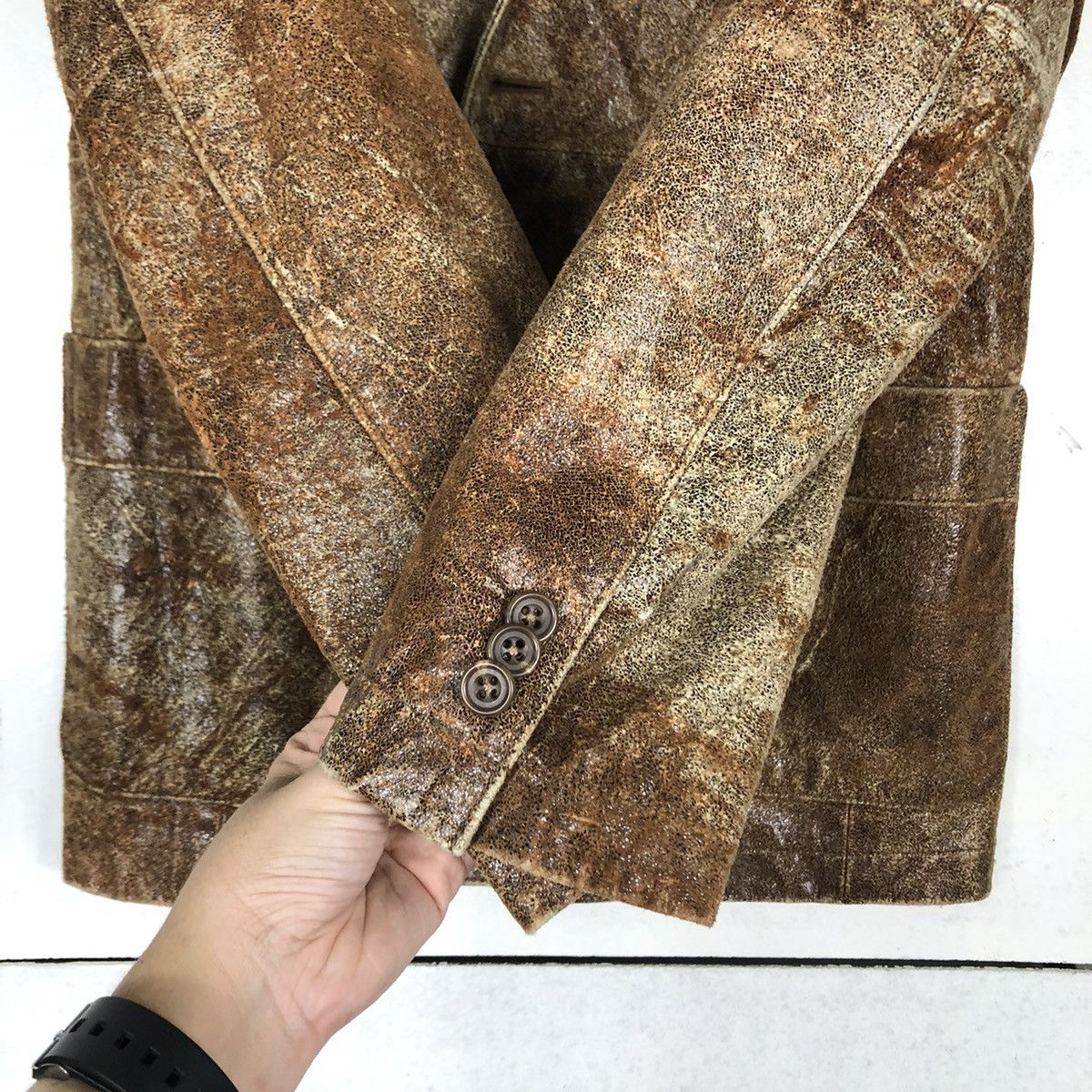 Japanese Brand 🔥RARE VINTAGE LEATHER BIKER JACKET ABX ISSEY MIYAKE Size US M / EU 48-50 / 2 - 15 Thumbnail