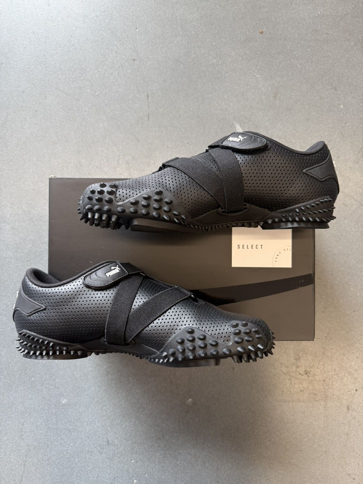 Puma 2024 Puma Mostro Perforated Leather Pack Black White Size US 8 / EU 41 - 2 Thumbnail