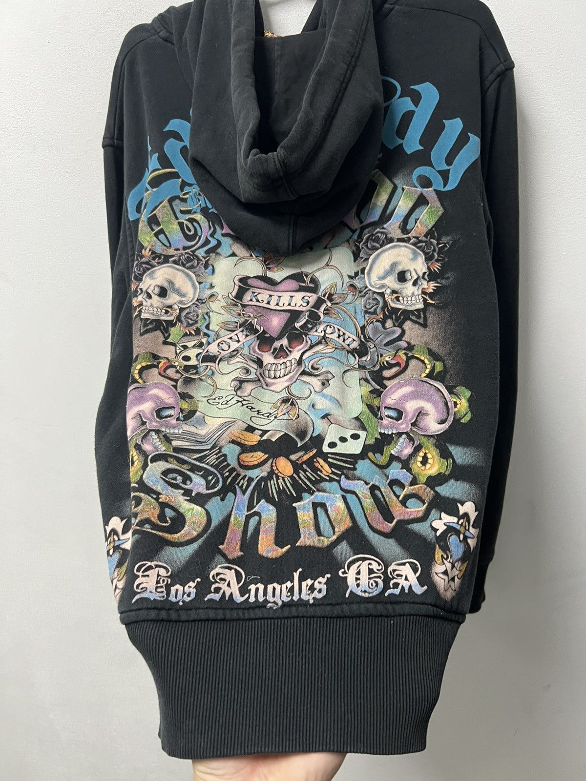 Ed Hardy Really Point vintage zip hoodie Ed hardy style man’s L black Size US L / EU 52-54 / 3 - 2 Thumbnail