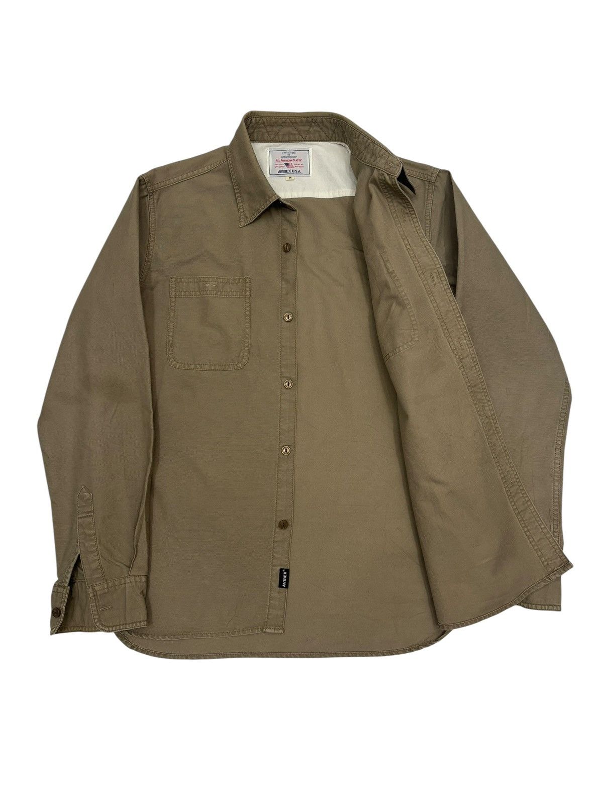 Aero Leathers AVIREX NO WAR🔥LOVE PEACE MILITARY BUTTON SHIRT Size US M / EU 48-50 / 2 - 11 Thumbnail
