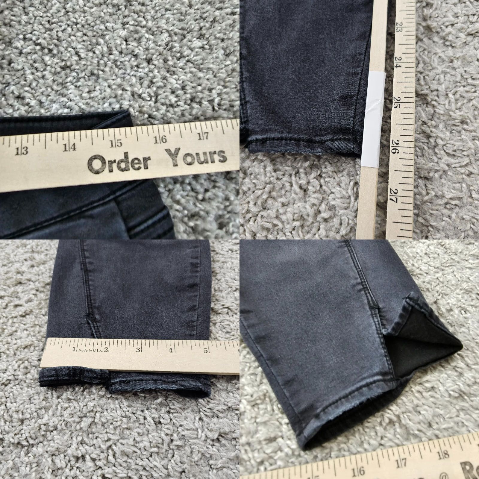 Vintage VINTAGE Democracy Womens Jeans Ankle Mid Rise 10 Gray Denim Floral 30x26 Size 32" / US 10 / IT 46 - 8 Thumbnail