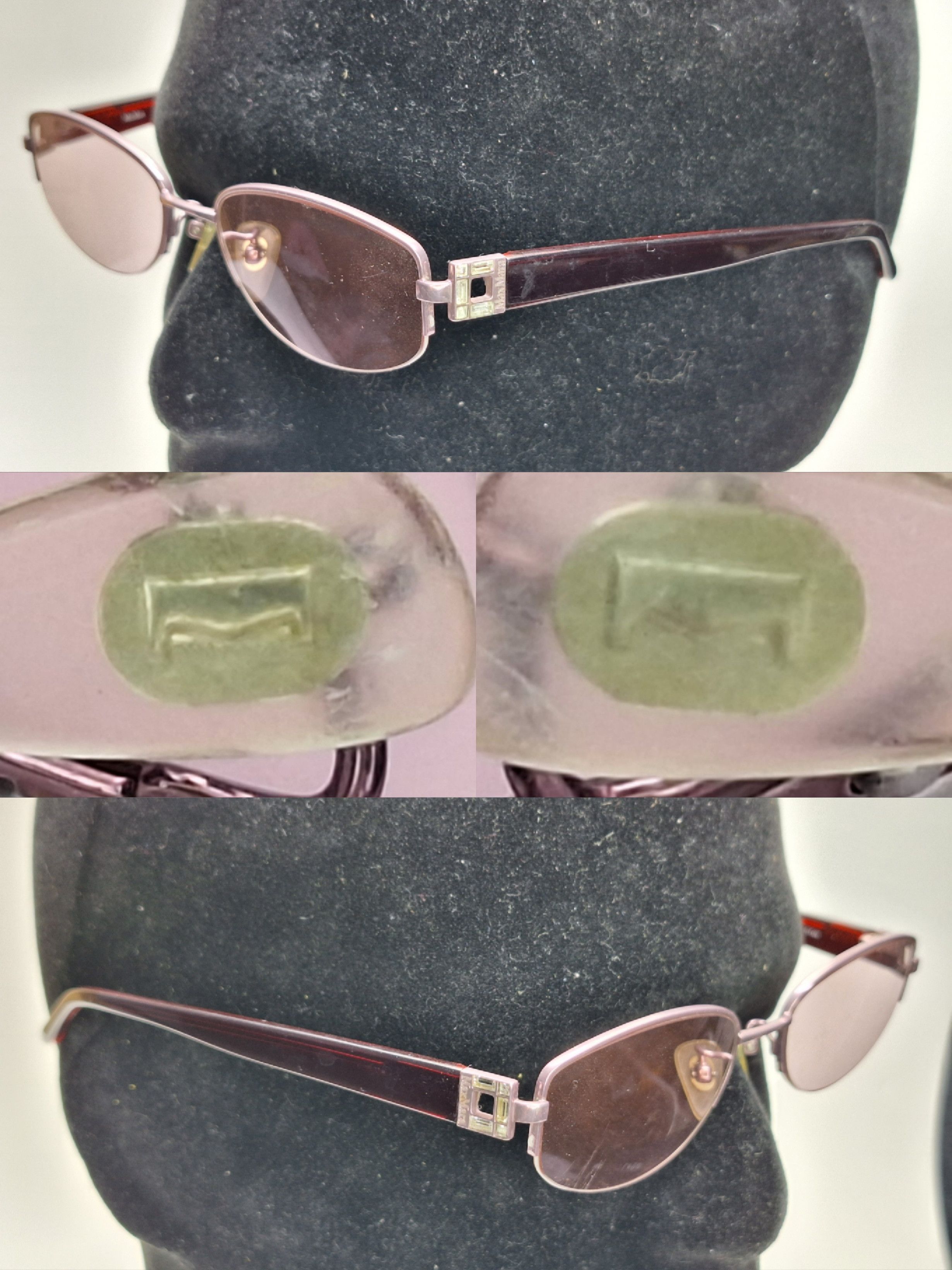 Max Mara Max Mara MM-8628 Titanium Semi-Rimless Vintage Eyeglass Size ONE SIZE - 6 Thumbnail