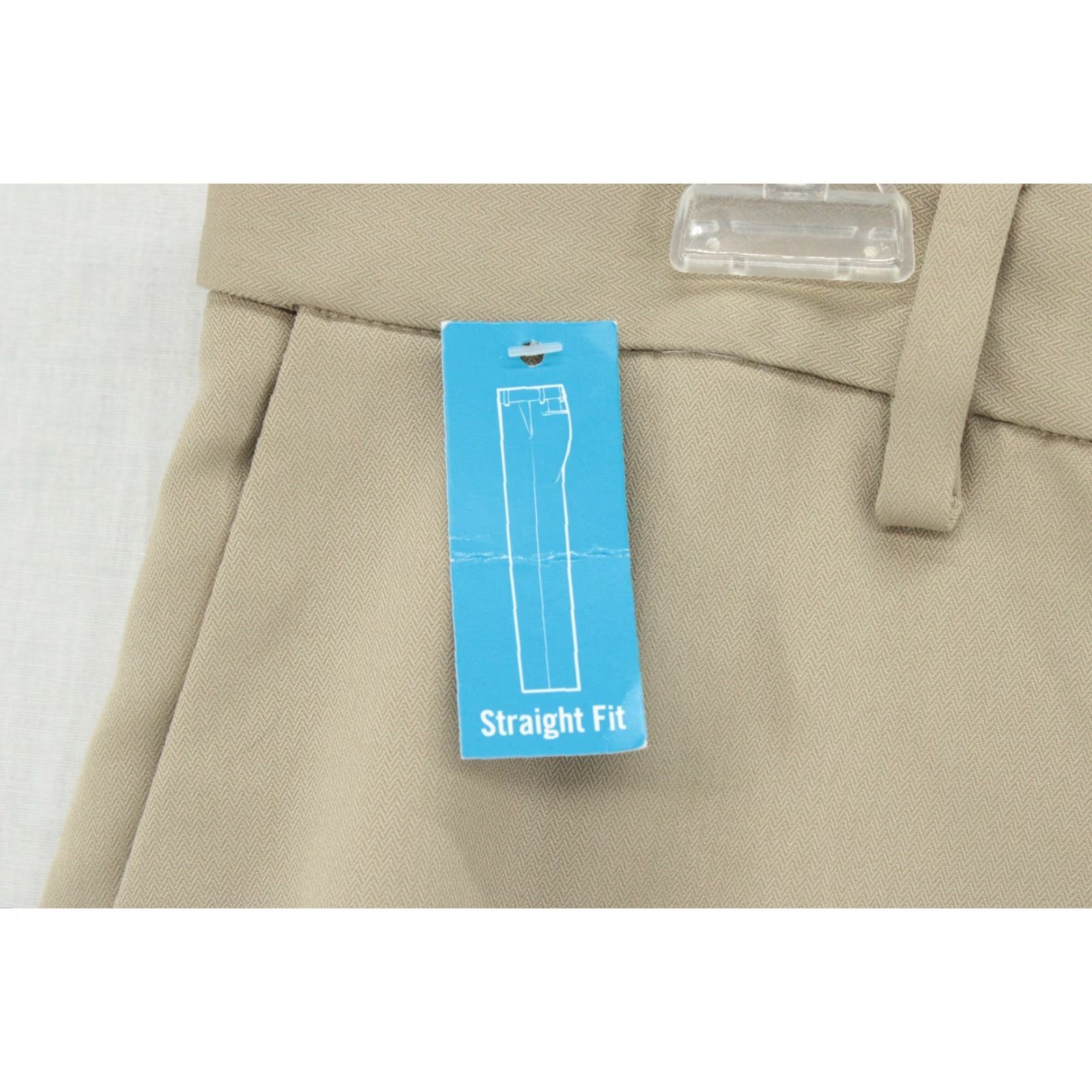 Haggar Haggar Pants Mens 34X32 Beige Micro Herringbone Comfort Waist Dress Pants Casual Office Business Size US 34 / EU 50 - 6 Thumbnail