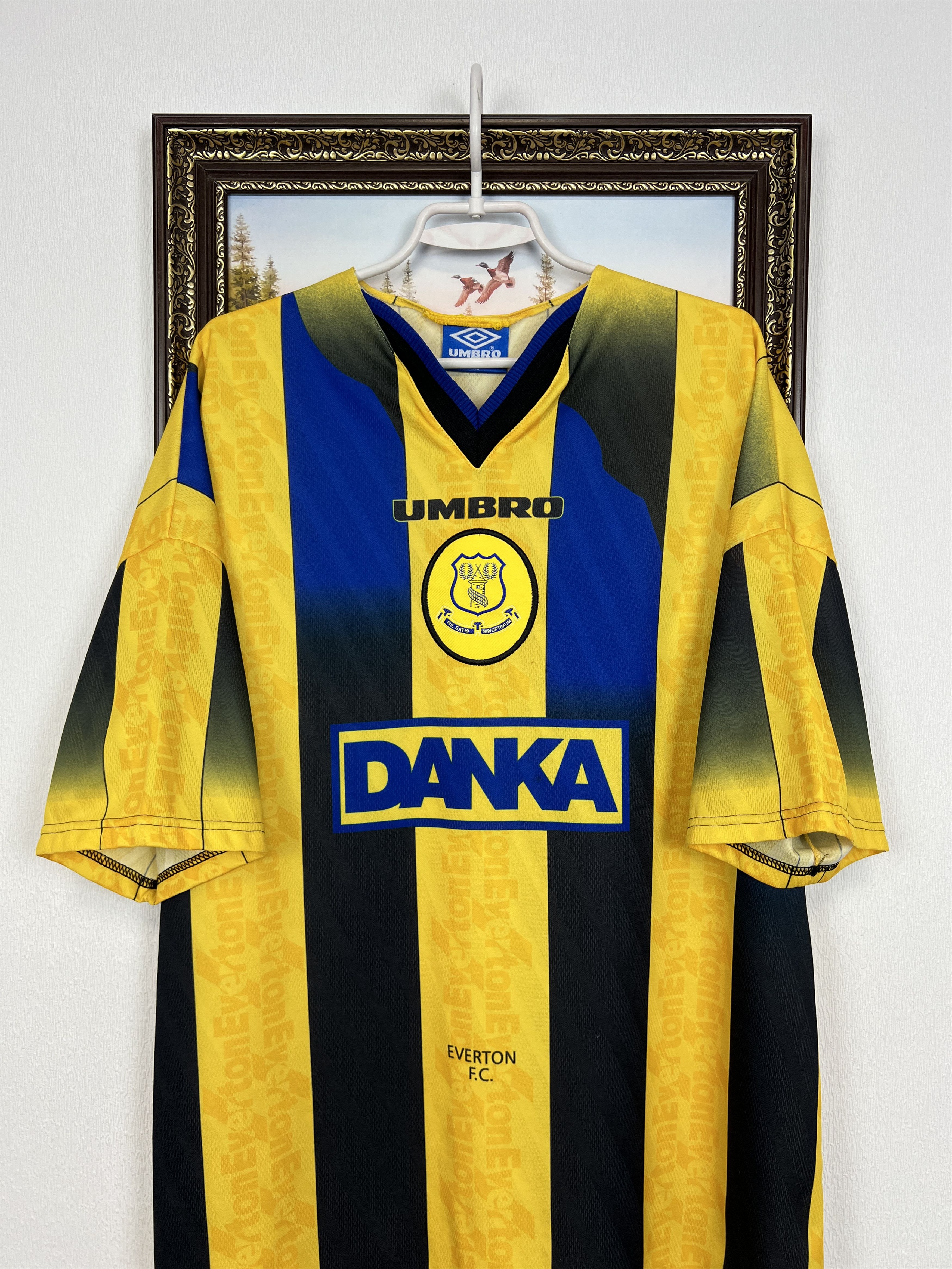 Umbro Everton Away football shirt 1996 Soccer Umbro Jersey Mens Size US XL / EU 56 / 4 - 2 Thumbnail