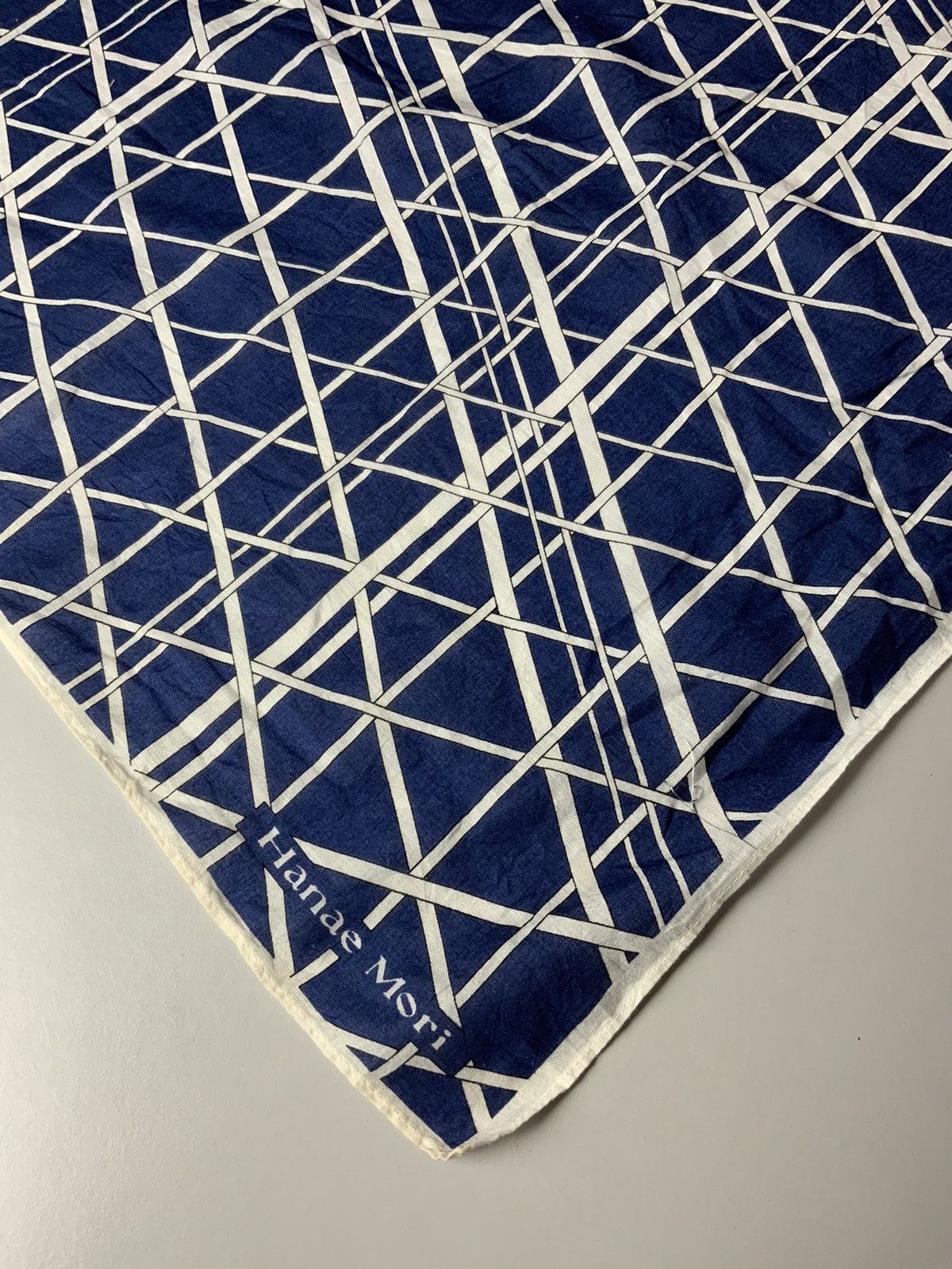Hanae Mori Hanae Mori Striped Inidigo Bandana Handkercheif Size ONE SIZE - 7 Thumbnail