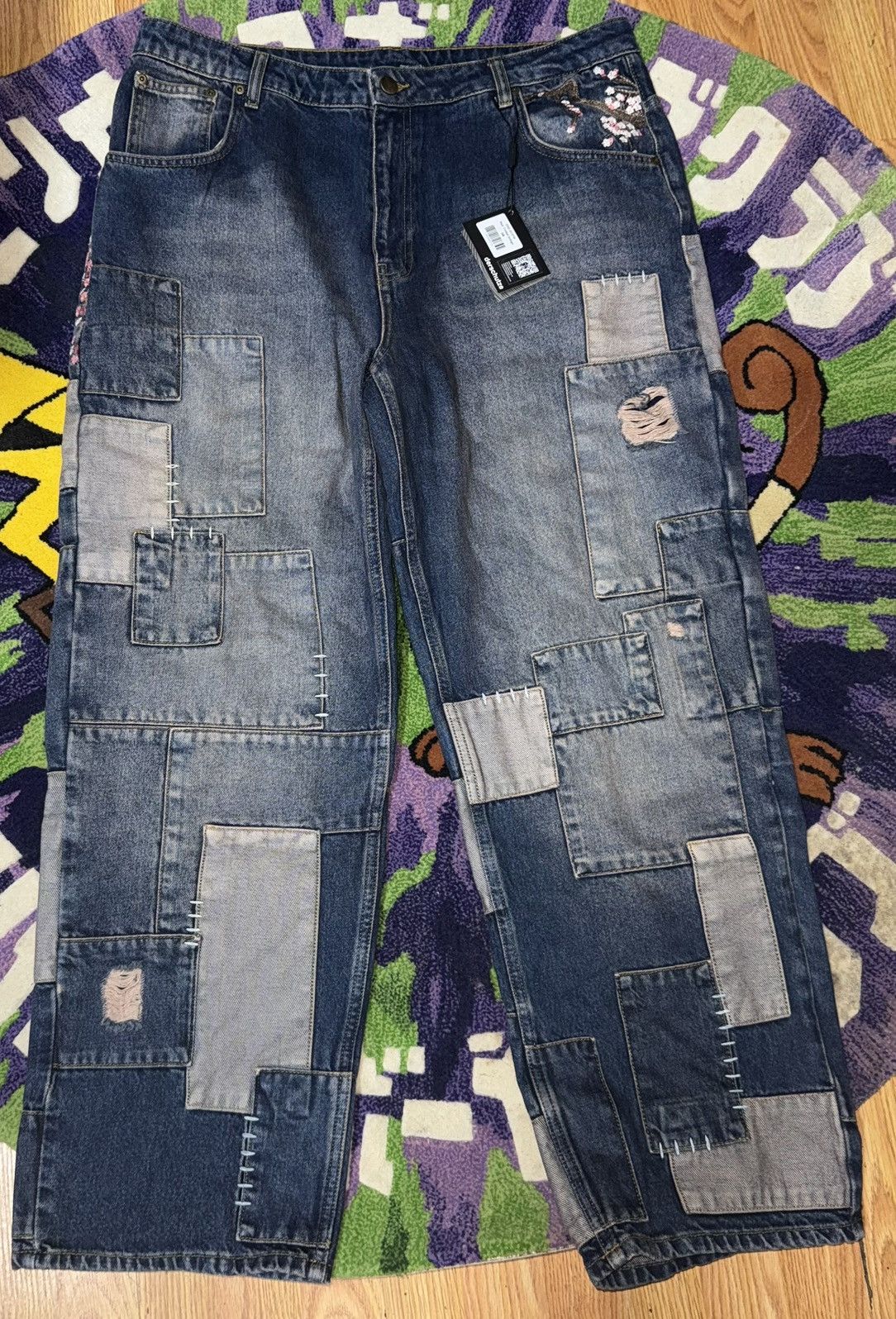 Derschutze “blossom v2” patchwork washed Denim Size US 36 / EU 52 - 6 Thumbnail