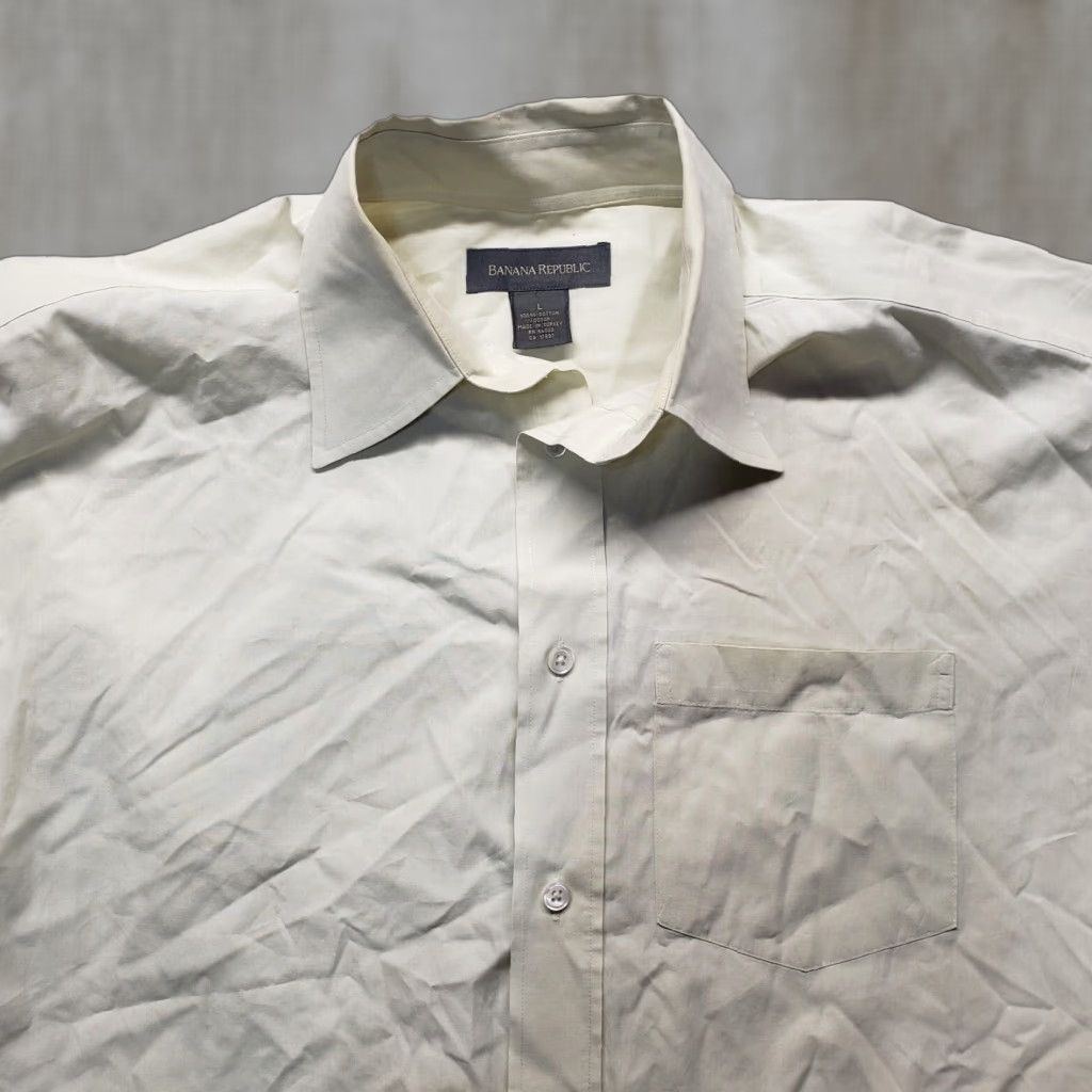 Banana Republic BANANA REPUBLIC Shirt Men L Green Cotton Button-Up Long Sleeve Adult Large Regular Fit 100% Cotton Classic Button-Down Shirt Size US L / EU 52-54 / 3 - 1 Thumbnail