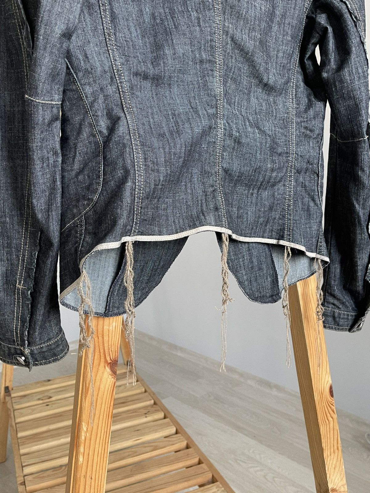 Marithe + Francois Girbaud Marithe Francois Girbaud Avant Garde Denim Blazer Jacket Size M / US 6-8 / IT 42-44 - 12 Thumbnail