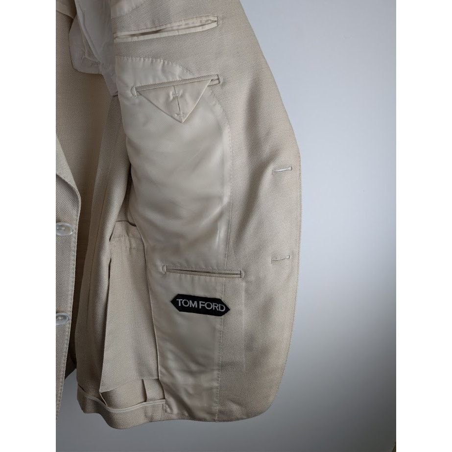 Tom Ford o1rshd1 Blazer Jacket in Cream Size US M / EU 48-50 / 2 - 10 Thumbnail
