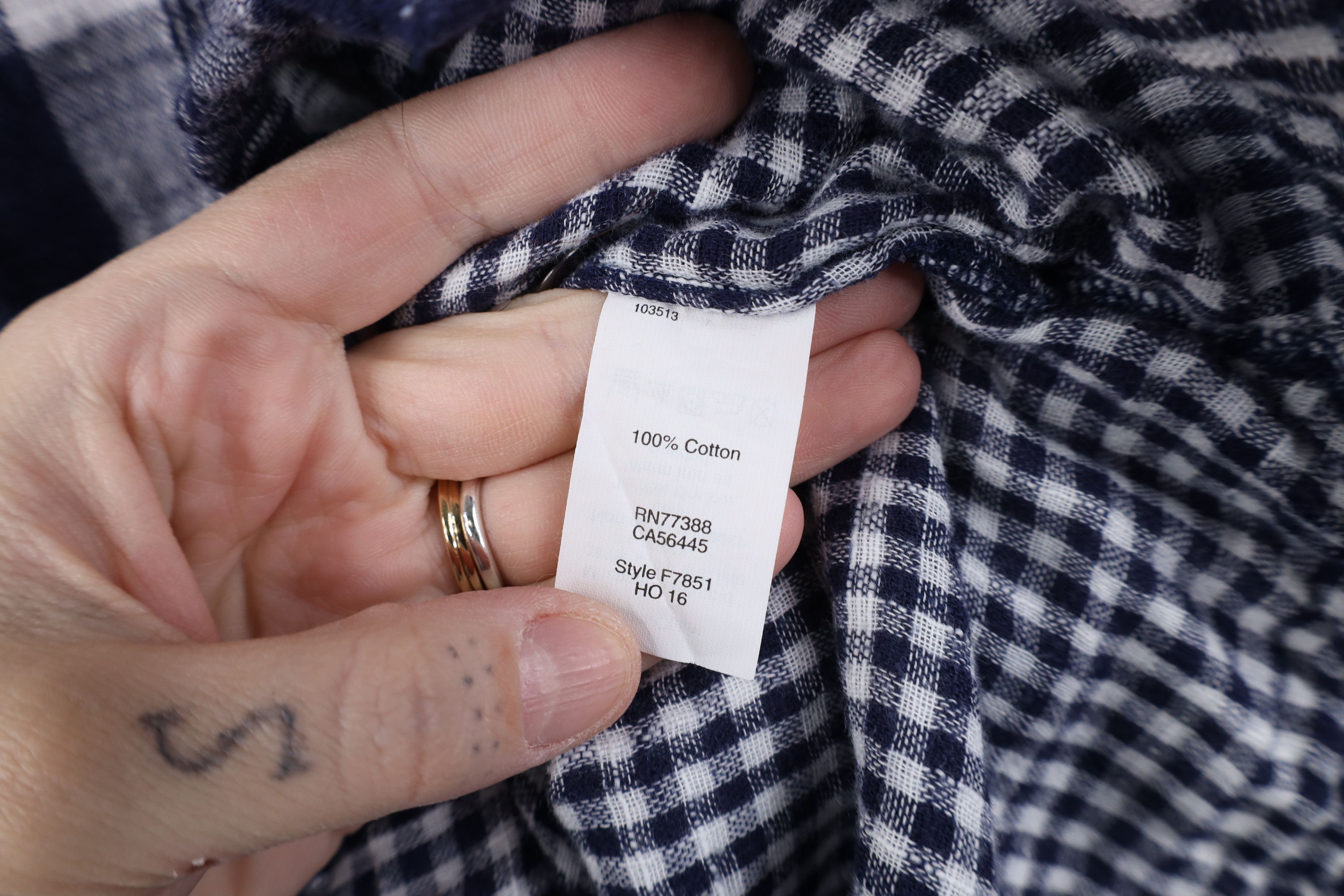 J.Crew J Crew Gauzy Cotton Knit Collared Button Shirt Blue Plaid Size M / US 6-8 / IT 42-44 - 9 Thumbnail