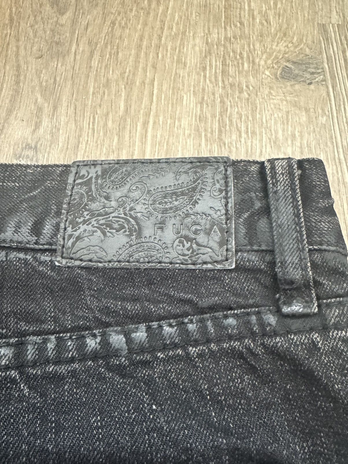 GOSTAR DE FUGA × Japanese Brand FUGA flared ripped wax denim (gostar de fuga) Size US 44 / EU 60 - 4 Thumbnail