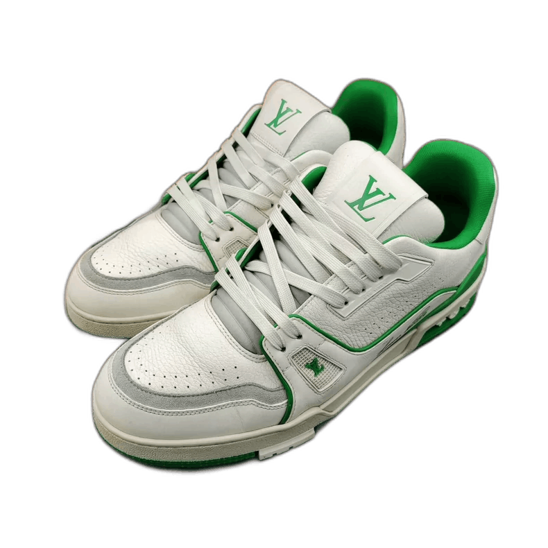 Louis Vuitton LV Trainer Shoes in White and Green-yf Size US 8.5 / EU 41-42 - 1 Thumbnail