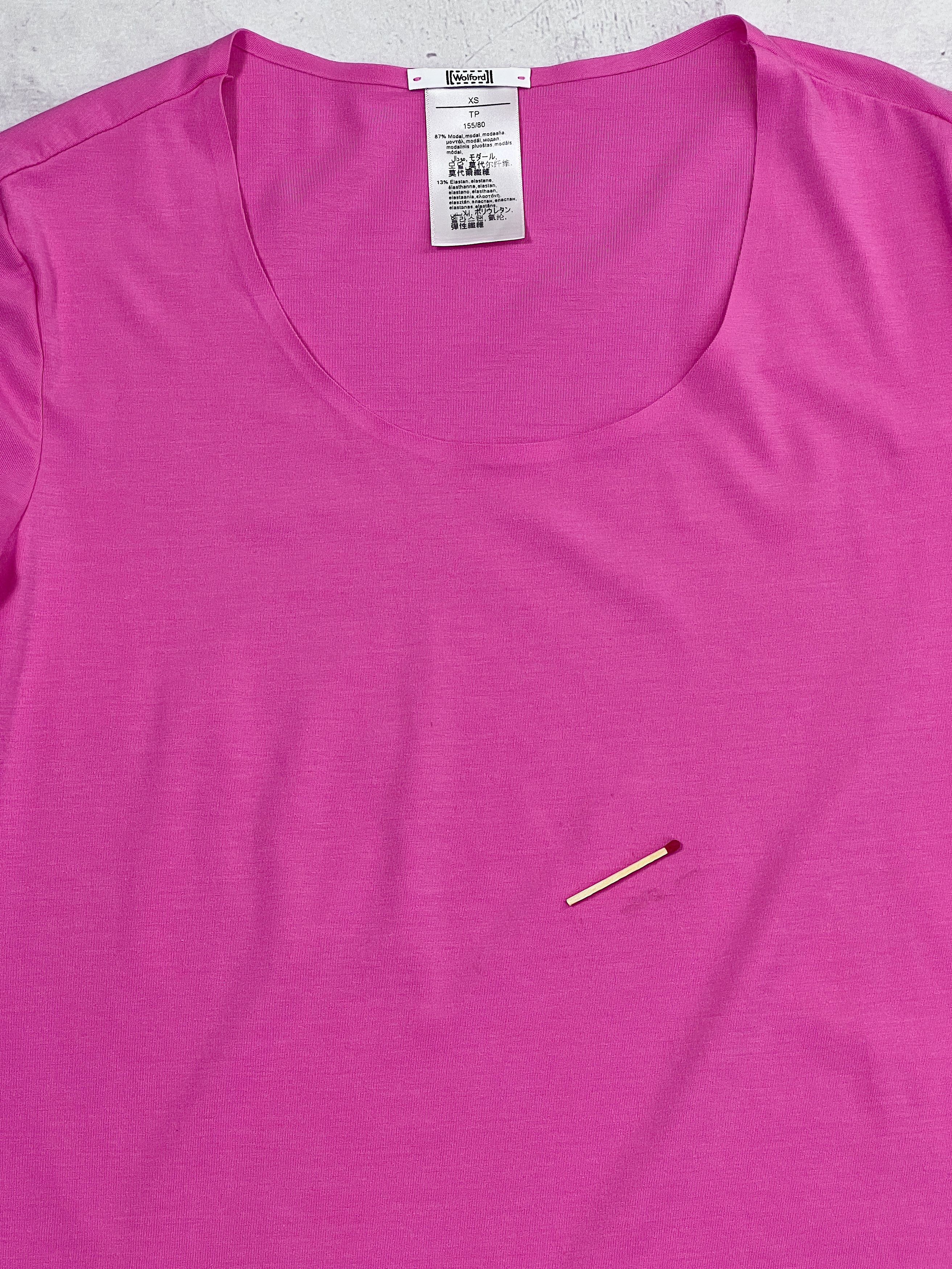 Designer × Mugler × Wolford Mugler Wolford T-Shirt Women Ladies Basic Pink Size XS / US 0-2 / IT 36-38 - 8 Thumbnail