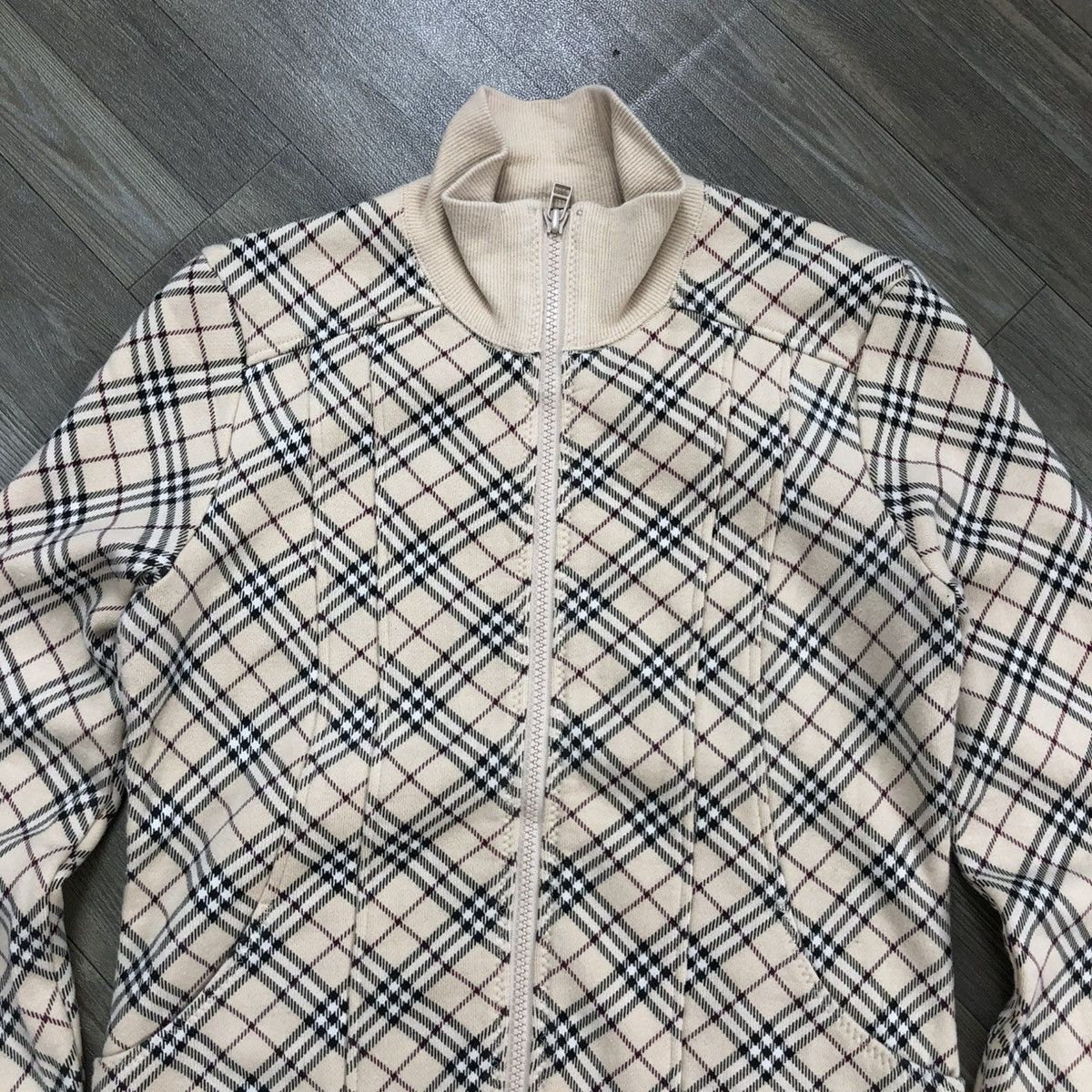 Burberry × Designer Vintage Burberry Nova Check Blue Label Full Zip Track Jacket Size US M / EU 48-50 / 2 - 5 Thumbnail