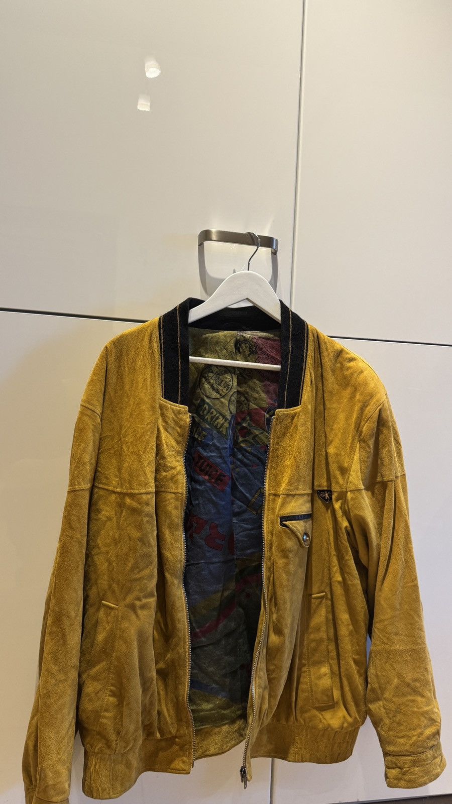 Vintage Echte Ziegenvelour-Lederjacke Kapraun Vintage Bomber Size US L / EU 52-54 / 3 - 1 Thumbnail