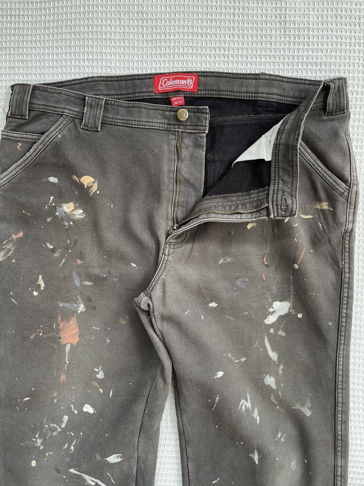 Coleman Rare🔥Vintage COLEMAN Painted Carpenter Pants Size US 39 - 6 Thumbnail