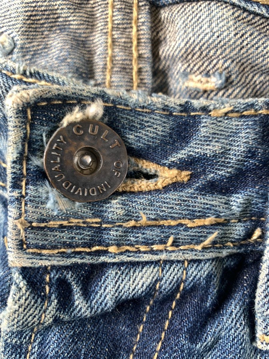 45rpm Vintage Selvedge Jeans Cult Of Individuality Stone wash Size US 31 - 6 Thumbnail