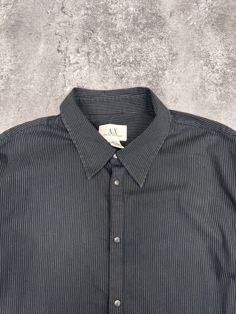 Armani Exchange Armani Exchange Men Striped Shirt Black Slim Fit Size XL Size US XL / EU 56 / 4 - 2 Thumbnail