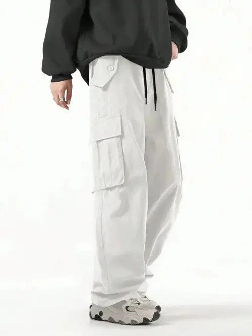 Jean Washed Distressed Cargo Loose Fit Pants Size US 32 / EU 48 - 4 Thumbnail