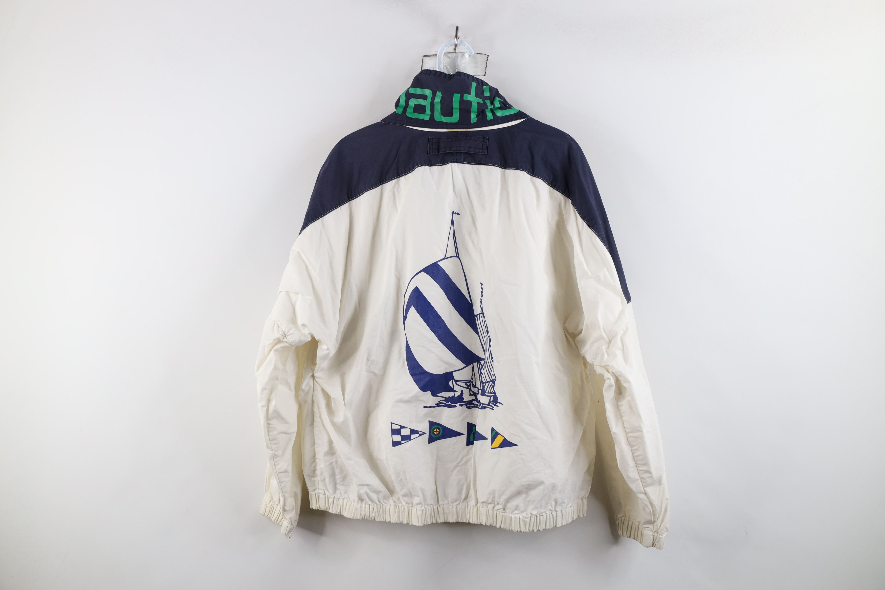 Nautica × Vintage Vintage 90s Nautica Spell Out Boxy Fit Sailing Jacket Size US M / EU 48-50 / 2 - 13 Thumbnail