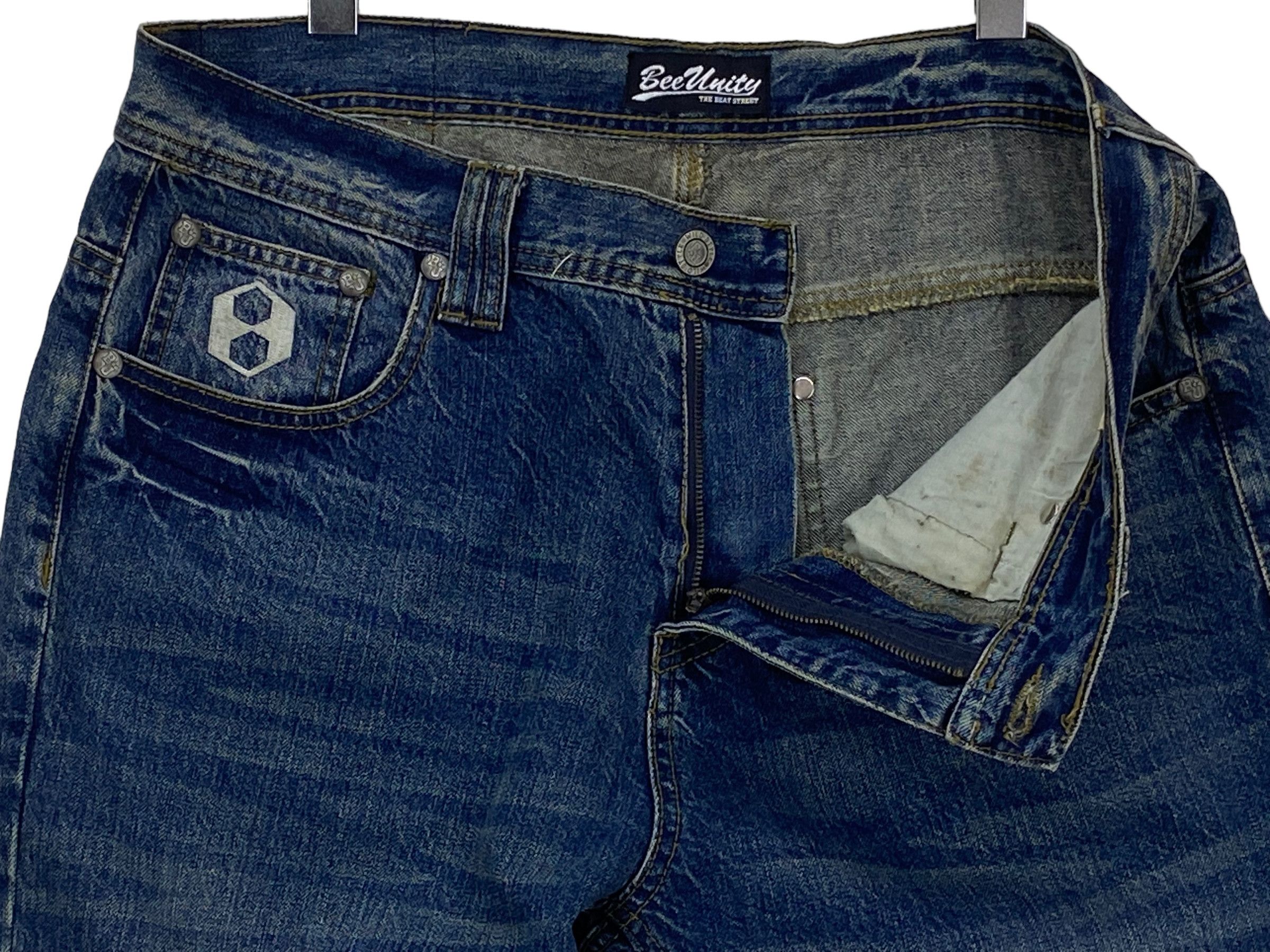 Japanese Brand Bee Unity Denim Baggy Jeans Hip Hop Jeans Size US 36 / EU 52 - 7 Thumbnail