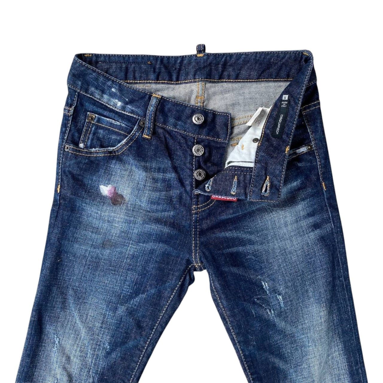 Dsquared2 DSQUARED DISTRESSED PAINTED JEAN WOMEN SIZE 36 ITALY Size 30" / US 8 / IT 44 - 5 Thumbnail