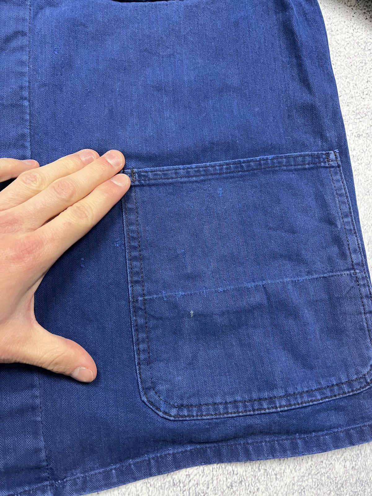 Le Laboureur French Workwear German Work Jacket Sanfor Blue Chore Coat Size US M / EU 48-50 / 2 - 12 Thumbnail