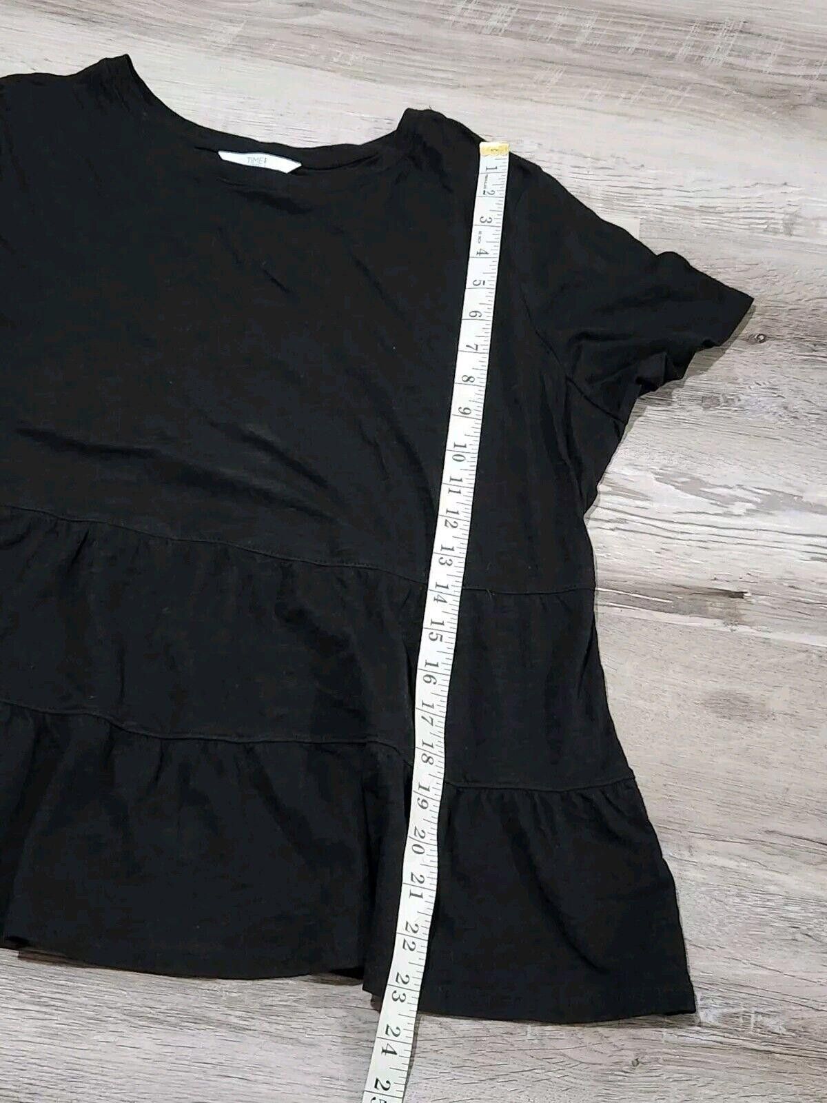 Old Navy Womens Lot Top Medium Purple Black Ruffle Sleeve Peplum Size M / US 6-8 / IT 42-44 - 7 Thumbnail