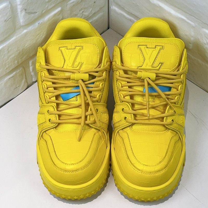 Louis Vuitton Louis Vuitton Trainer Maxi Low-Top Sneakers in Yellow -2508 Size US 9.5 / EU 42-43 - 1 Thumbnail