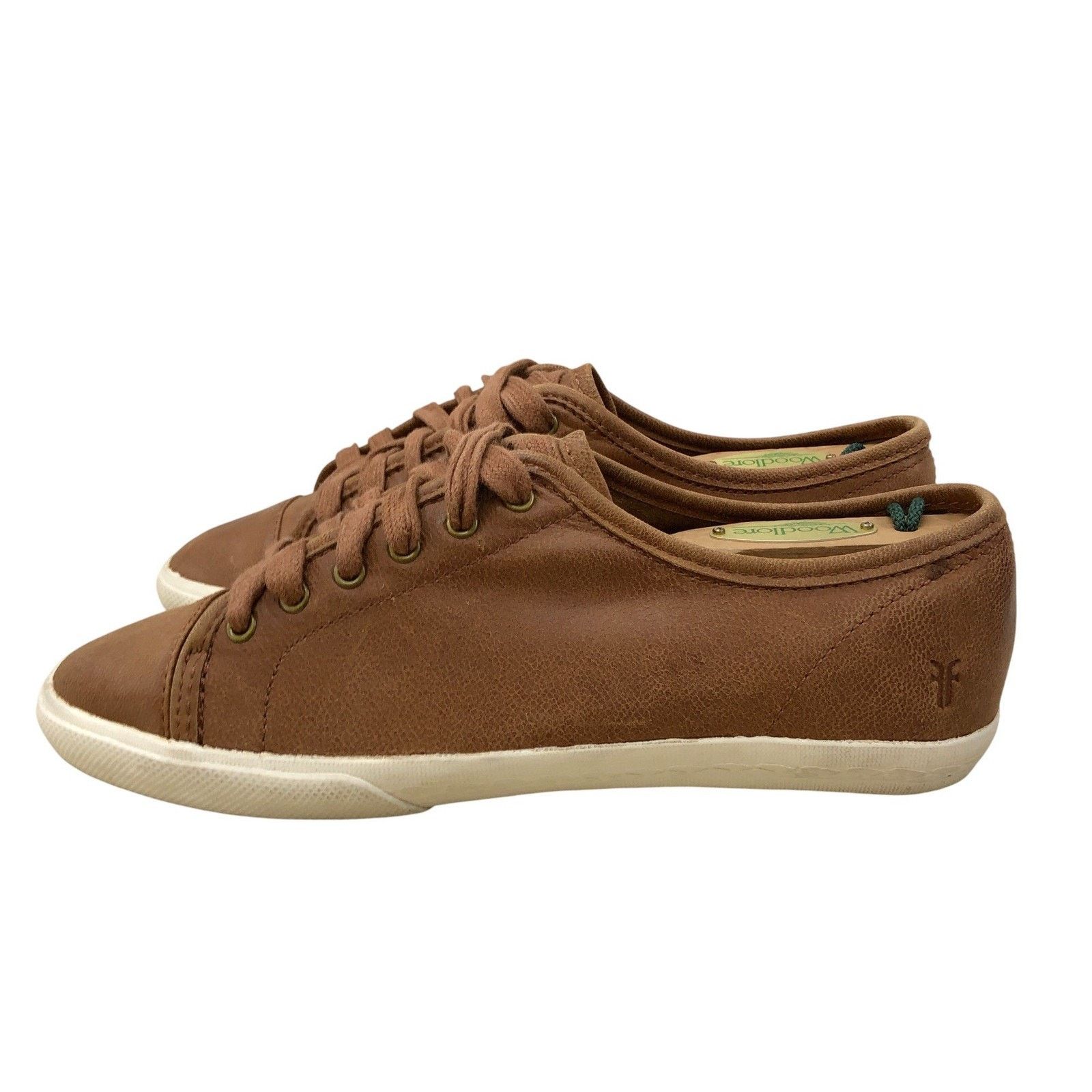 Frye Frye Shoes 7M Leather Low Top Sneakers Cognac Casual Lace Up Size US 7 / IT 37 - 5 Thumbnail