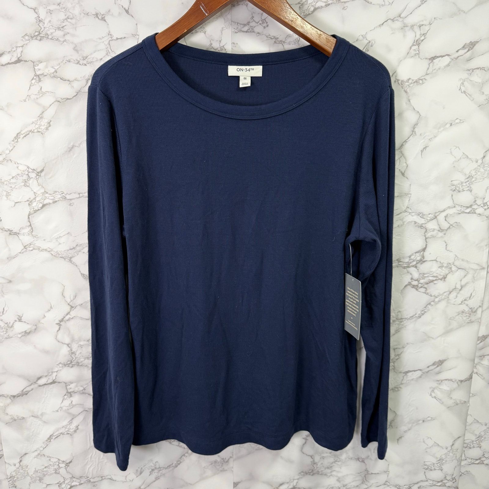 Macys On 34th Macy’s Plus Blouse Top sz 0X Stretch NEW #G532 Size XL / US 12-14 / IT 48-50 - 6 Thumbnail
