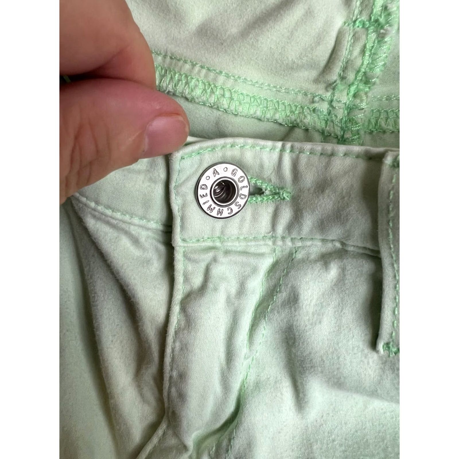 Vintage AG Adriano Goldschmied The Stilt Lime Jean 28R Women Cigarette Leg USA RN104857 Size 28" / US 6 / IT 42 - 5 Thumbnail