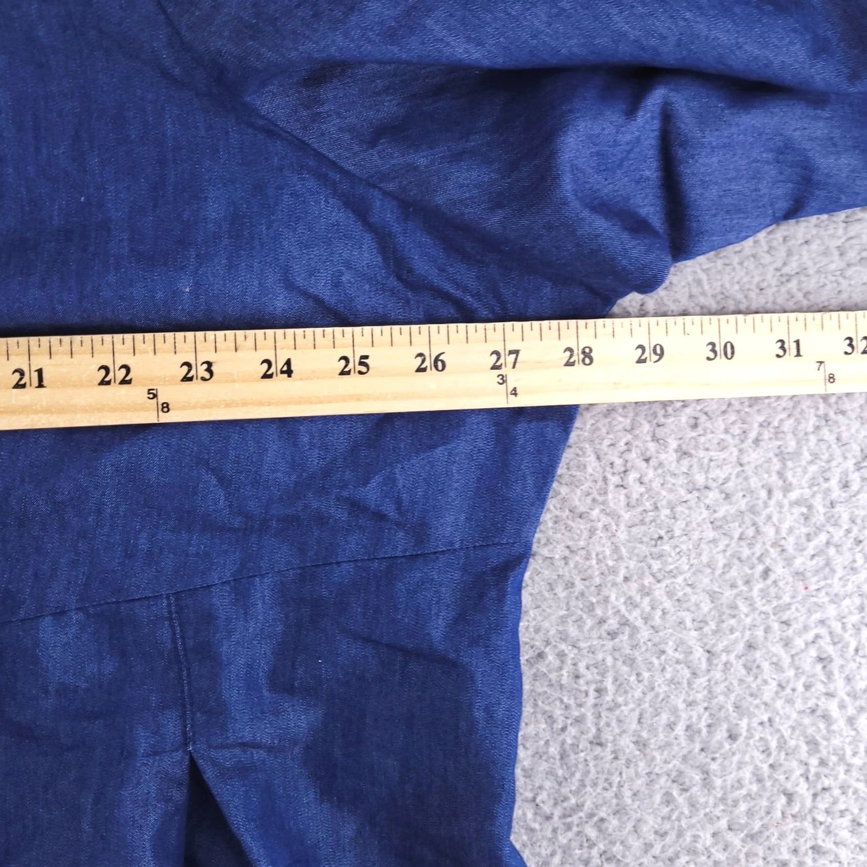Vintage Ashley Stewart Shirt Womens Plus 26 Blue Denim Chambray Long Sleeve Button-Up Size 4XL / US 24-26 - 5 Thumbnail