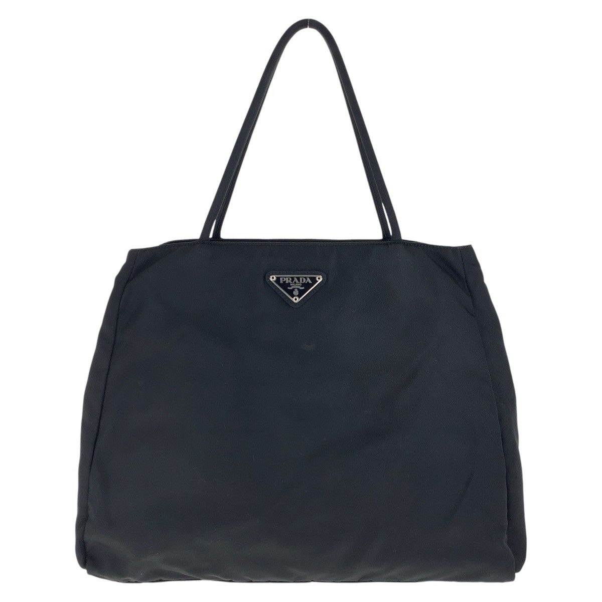 Prada Prada Tessuto Triangle Logo Plate Nylon Tote Bag 501618 Others Tote Bag in Black, Women's